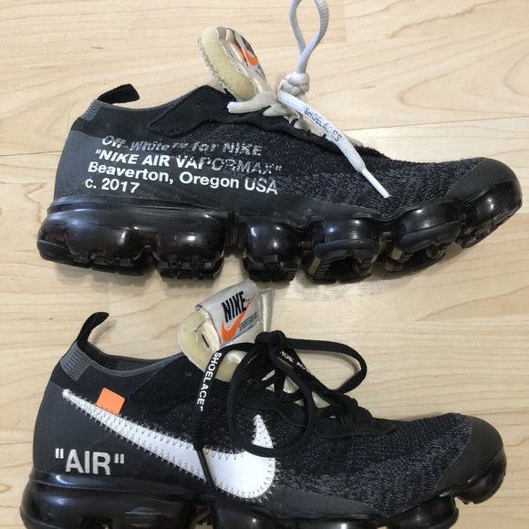 Nike Air VaporMax x OFF-WHITE The Ten 2017 Black White OW running Shoes Size 9 main image 5